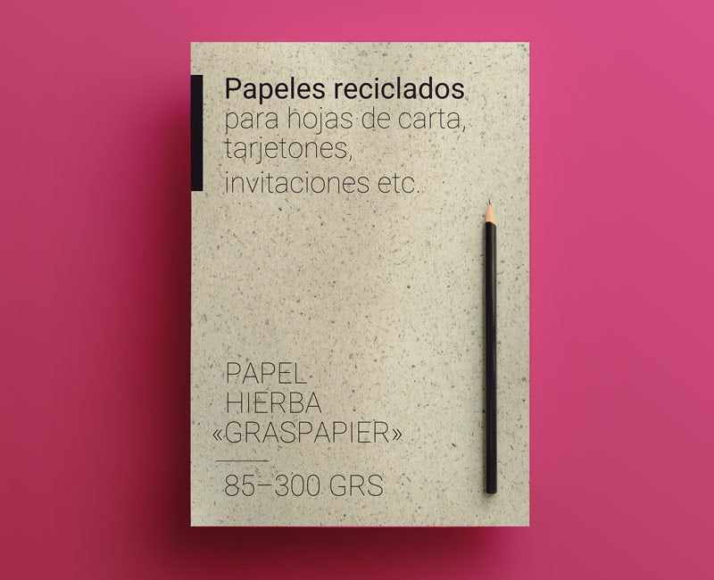 hojas de cartas en papel reciclado hierba