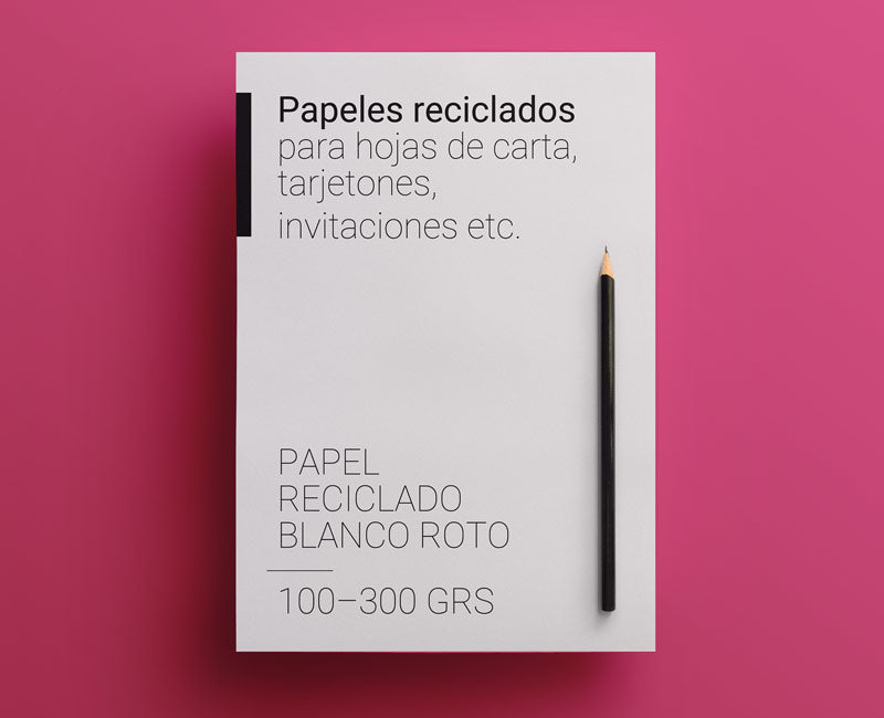 hojas de cartas en papel reciclado blanco