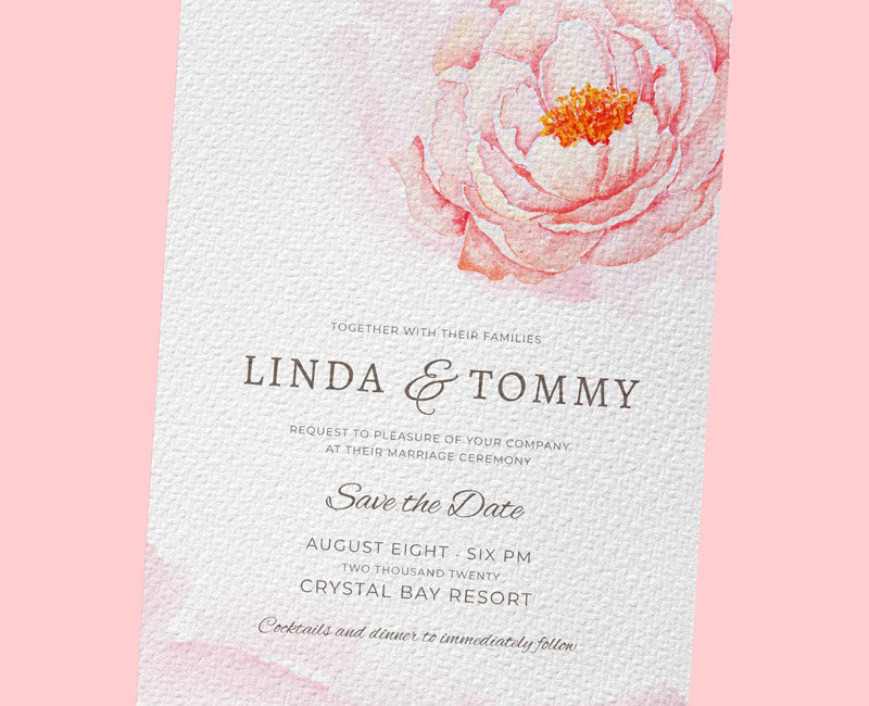 invitaciones de boda en papel con textura