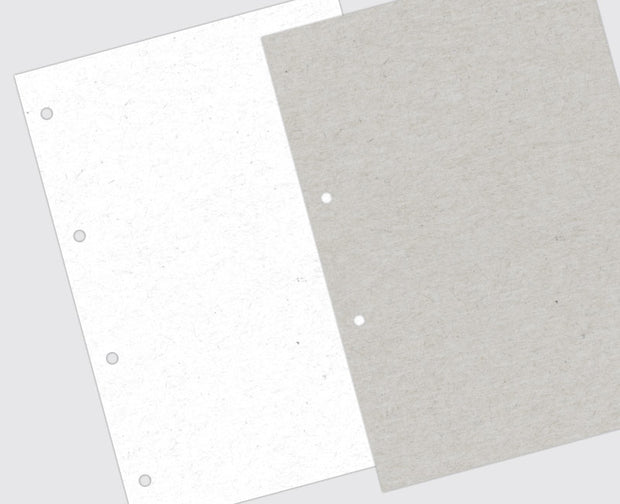 papel de cartas con agujeros perforados troquelados para anillas