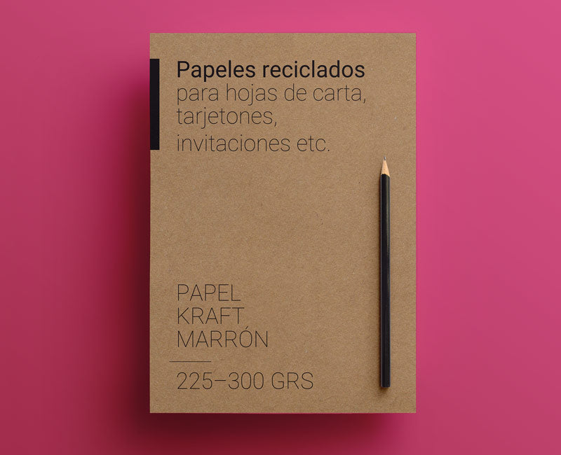 papel de cartas en kraft marrón