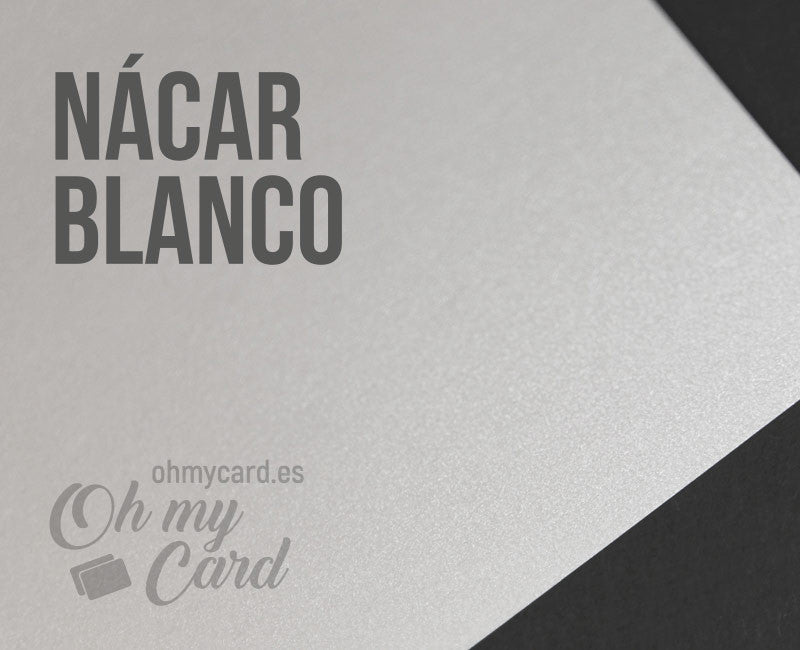 Tarjetas de visita en papel nacarado y perlado