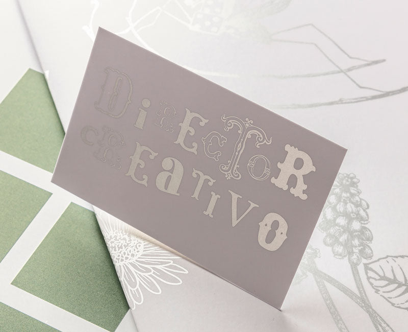 Tarjetas con tinta metalizada / plazo largo 12-15 días