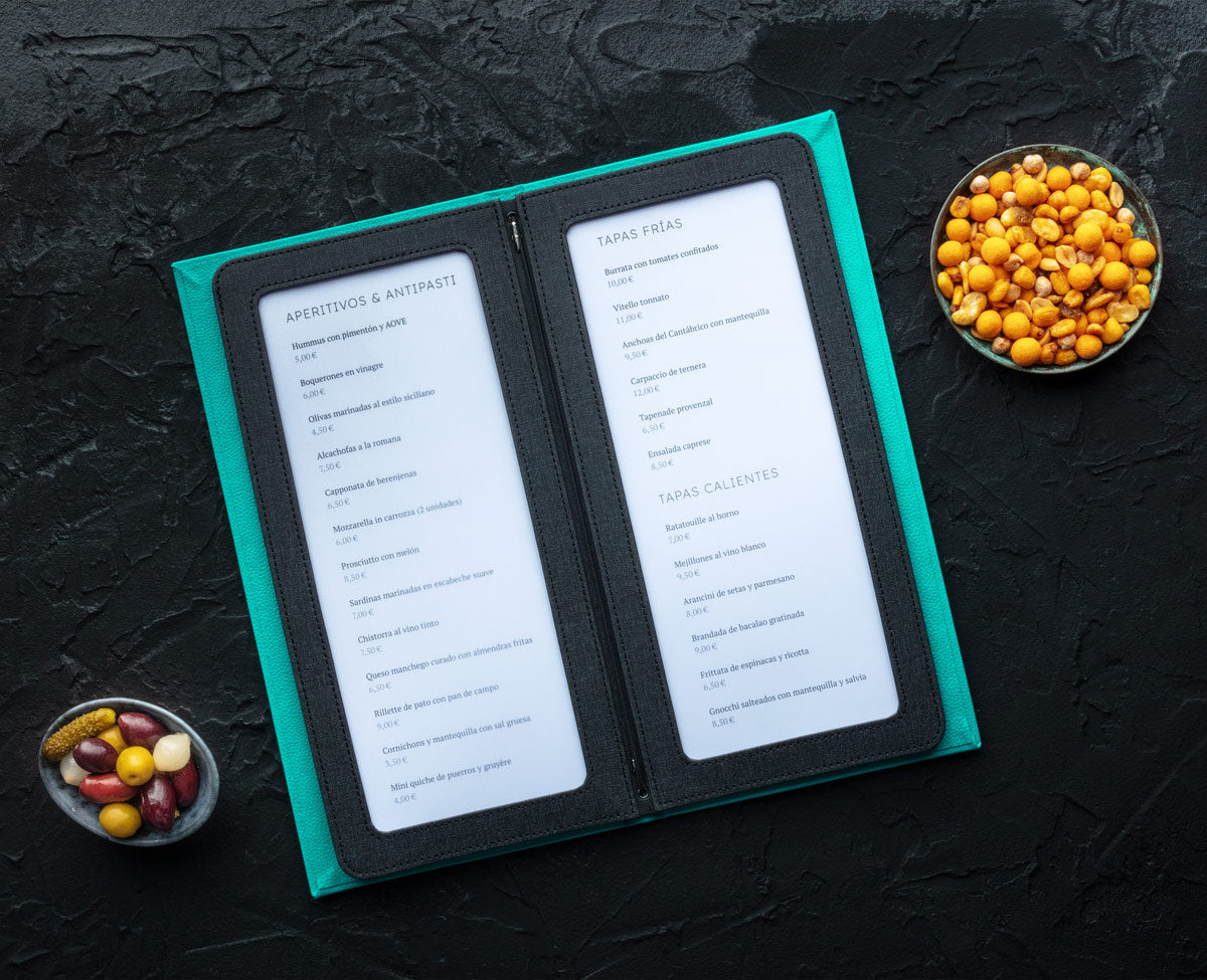 cartas de restaurante premium en polipiel