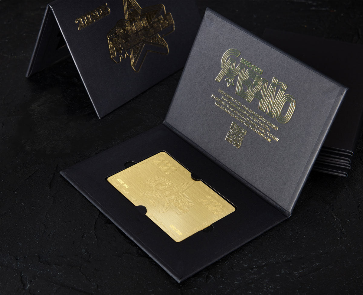 Packaging de lujo para tarjetas VIP (estuches, cajas, portatarjetas)