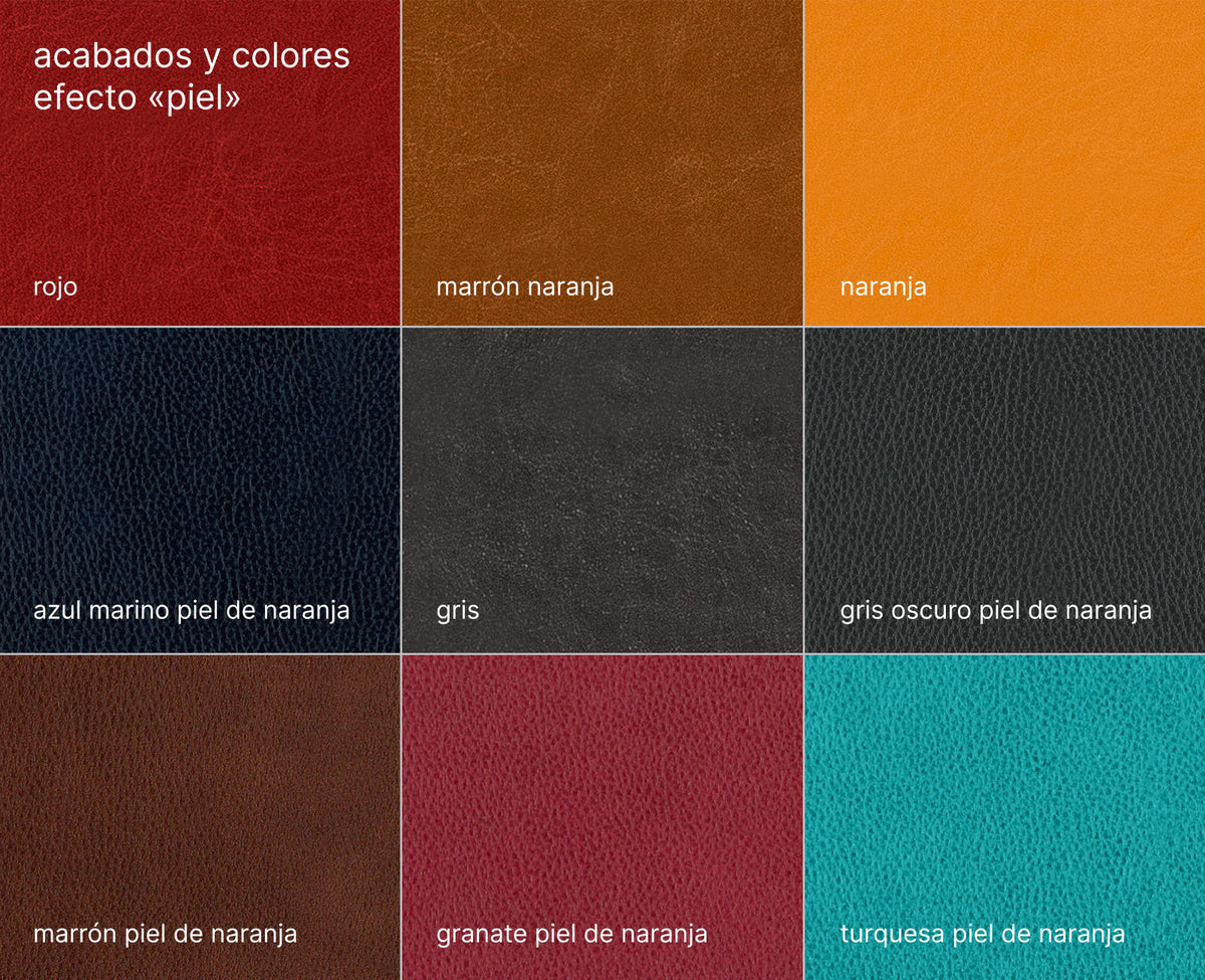 portamenu de polipiel simil piel cuero sintetico texturas colores