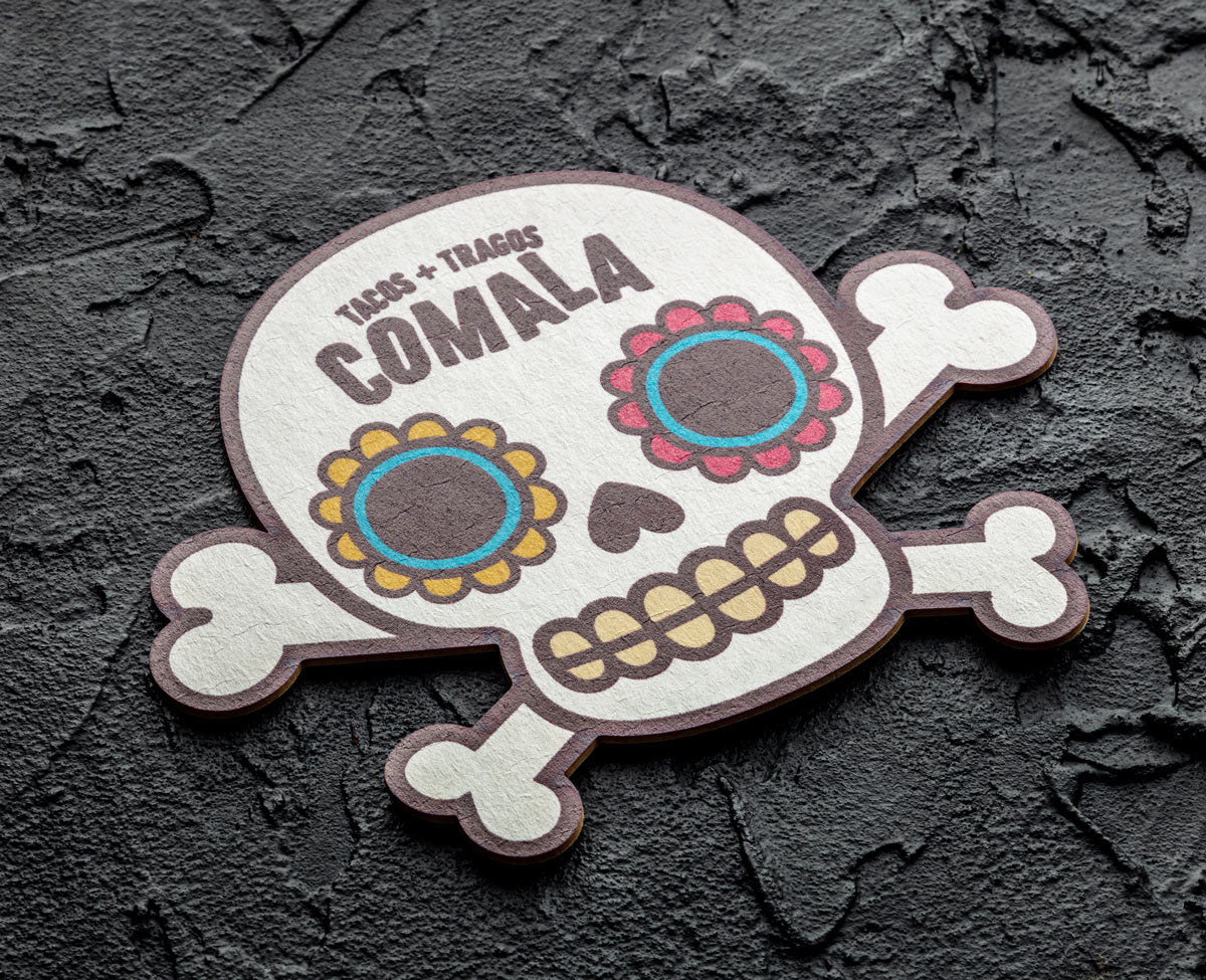 posavasos para bar gruesos de forma personalizada calavera huevo corazón