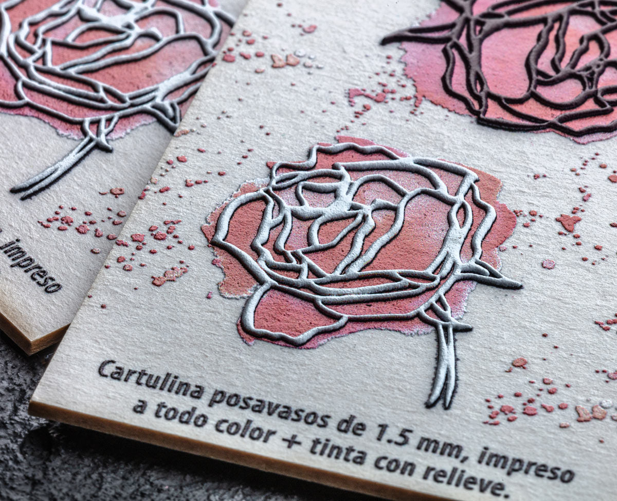 posavasos impresos con relieve