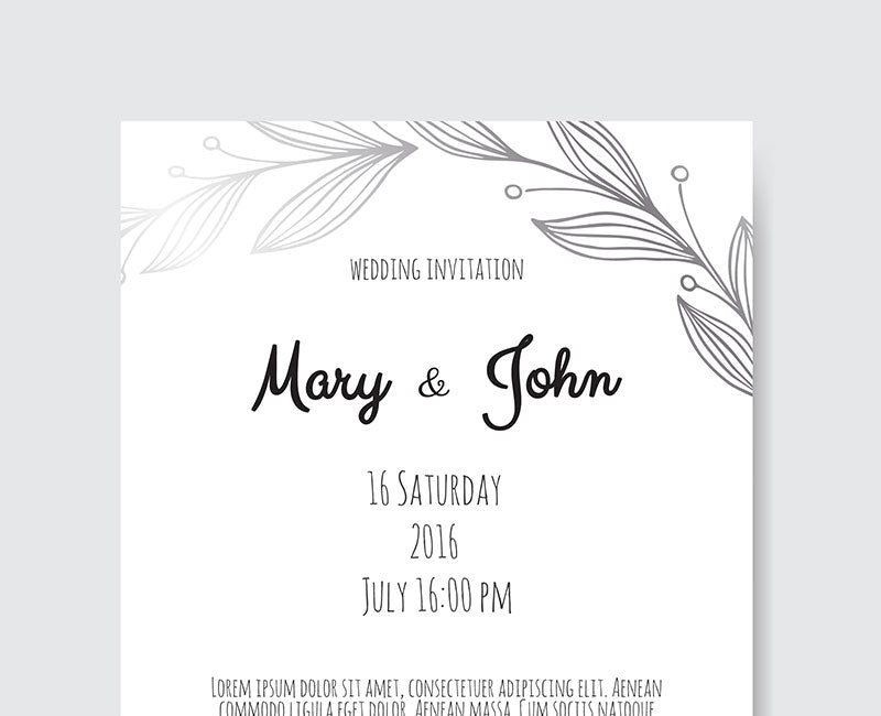 invitacion boda con tinta plata metalizada tarjeton con oro