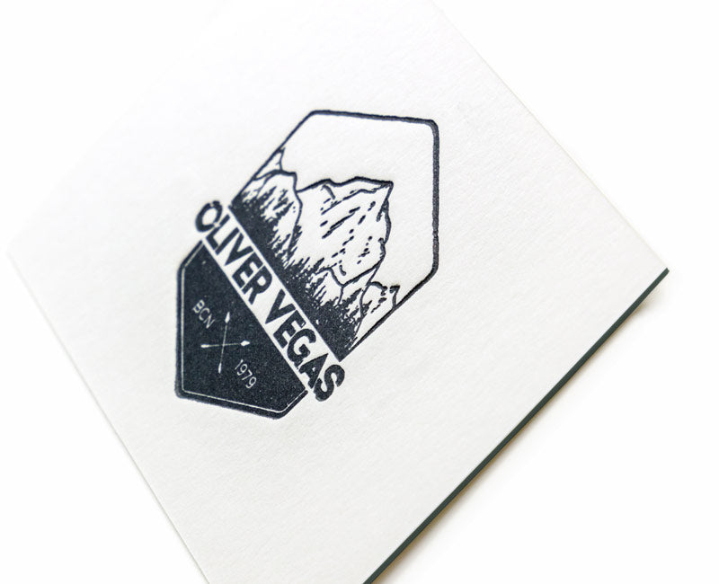 tarjetas de visita letterpress con bordes tintados