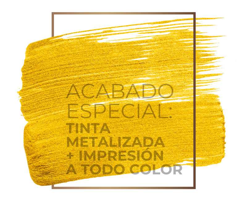 tarjetas de visita con colores metalizados oro dorado pantone 871 metallic